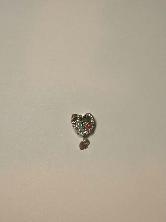 Generic Jewelry - Disney Lilo & Stitch Ohana Series Heart Charm with Rose Gold Heart Dangle